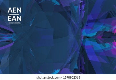 Abstract multicolored shattered glass texture. Transparent overlapping sharp particles create ice crystal digital effect. Explosion burst movement pattern. Background template random fragile motion.