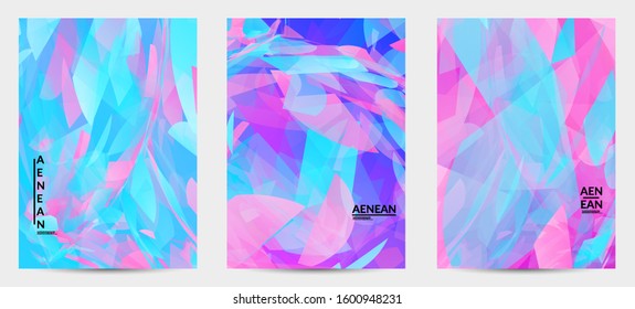 Abstract multicolored shattered glass texture. Transparent overlapping sharp particles create ice crystal digital effect. Explosion burst movement pattern. Background template random fragile motion.