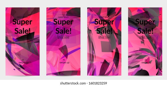 Abstract multicolored shattered glass texture. Transparent overlapping sharp particles create ice crystal digital effect. Explosion burst movement pattern. Background template random fragile motion.