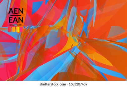 Abstract multicolored shattered glass texture. Transparent overlapping sharp particles create ice crystal digital effect. Explosion burst movement pattern. Background template random fragile motion.