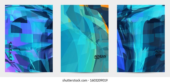 Abstract multicolored shattered glass texture. Transparent overlapping sharp particles create ice crystal digital effect. Explosion burst movement pattern. Background template random fragile motion.