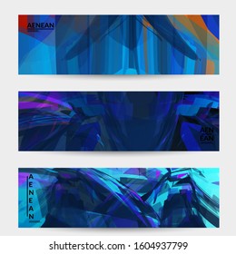 Abstract multicolored shattered glass texture. Transparent overlapping sharp particles create ice crystal digital effect. Explosion burst movement pattern. Background template random fragile motion.