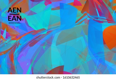 Abstract multicolored shattered glass texture. Transparent overlapping sharp particles create ice crystal digital effect. Explosion burst movement pattern. Background template random fragile motion.