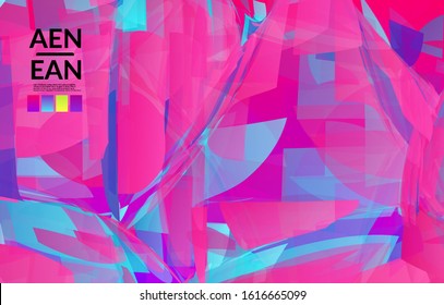 Abstract multicolored shattered glass texture. Transparent overlapping sharp particles create ice crystal digital effect. Explosion burst movement pattern. Background template random fragile motion.