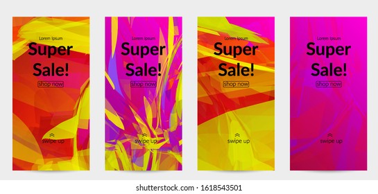 Abstract multicolored shattered glass texture. Transparent overlapping sharp particles create ice crystal digital effect. Explosion burst movement pattern. Background template random fragile motion.