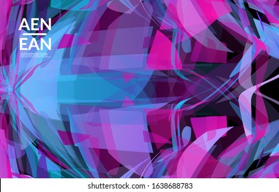 Abstract multicolored shattered glass texture. Transparent overlapping sharp particles create ice crystal digital effect. Explosion burst movement pattern. Background template random fragile motion.