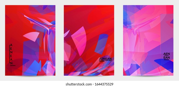 Abstract multicolored shattered glass texture. Transparent overlapping sharp particles create ice crystal digital effect. Explosion burst movement pattern. Background template random fragile motion.