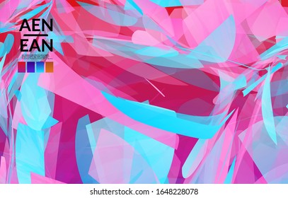 Abstract multicolored shattered glass texture. Transparent overlapping sharp particles create ice crystal digital effect. Explosion burst movement pattern. Background template random fragile motion.