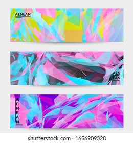 Abstract multicolored shattered glass texture. Transparent overlapping sharp particles create ice crystal digital effect. Explosion burst movement pattern. Background template random fragile motion.