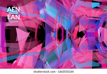 Textura abstracta de vidrio destrozado multicolor. Las partículas nítidas superpuestas y transparentes crean un efecto digital de cristal de hielo. Patrón de movimiento de ráfagas de explosión. Plantilla de fondo de movimiento aleatorio frágil.