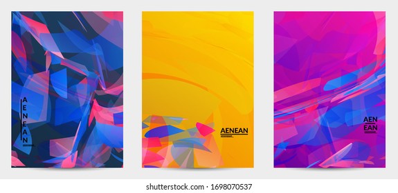 Abstract multicolored shattered glass texture. Transparent overlapping sharp particles create ice crystal digital effect. Explosion burst movement pattern. Background template random fragile motion.