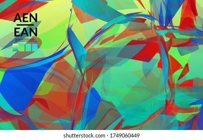 Abstract multicolored shattered glass texture. Transparent overlapping sharp particles create ice crystal digital effect. Explosion burst movement pattern. Background template random fragile motion.