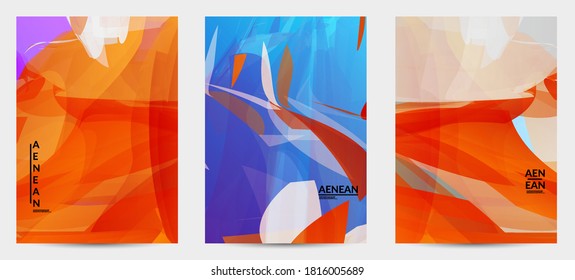 Abstract multicolored shattered glass texture. Transparent overlapping sharp particles create ice crystal digital effect. Explosion burst movement pattern. Background template random fragile motion.
