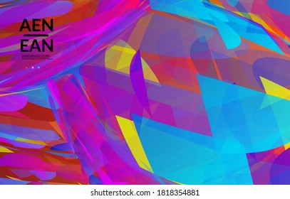 Abstract multicolored shattered glass texture. Transparent overlapping sharp particles create ice crystal digital effect. Explosion burst movement pattern. Background template random fragile motion.
