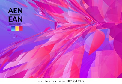 Abstract multicolored shattered glass texture. Transparent overlapping sharp particles create ice crystal digital effect. Explosion burst movement pattern. Background template random fragile motion.