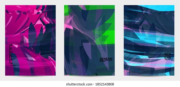 Resumen de textura de vidrio destrozado multicolor. Las partículas nítidas superpuestas y transparentes crean un efecto digital de cristal de hielo. Patrón de movimiento de explosión. Plantilla de fondo de movimiento aleatorio frágil.