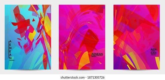 Abstract multicolored shattered glass texture. Transparent overlapping sharp particles creating ice crystal digital effect. Explosion burst movement pattern. Background template random fragile motion.