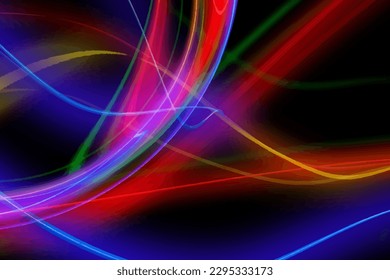 Abstract multicolored shiny neon background. Colorful stripes, vector printing for fabrics, posters, banners