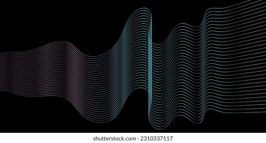 Abstract multi-colored smooth element, swoosh, speed, wave, modern flow background. Abstract wave line for banner, wallpaper background with wave design. Abstract background