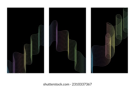 Abstract multi-colored smooth element, swoosh, speed, wave, modern flow background. Abstract wave line for banner, wallpaper background with wave design. Abstract background 