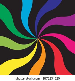 Una imagen abstracta de fondo en espiral multicolor.