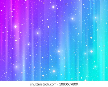 Abstract multicolored striped background with shining stars. Vector illustration.