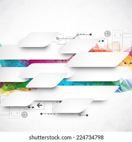 Abstract multicolored technology business background