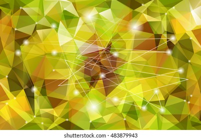 Abstract multicolored triangle background, iridiscent bright shapes with gradient and shimmering opalescent shade, vector EPS 10