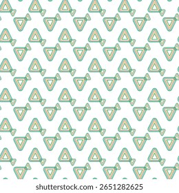 Abstract Multicolored Triangular Pattern with Geometric Symmetry on White Background