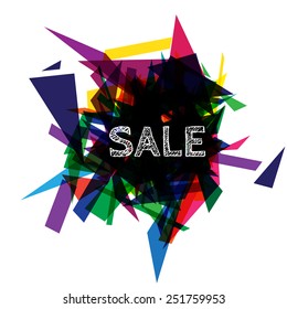 Abstract multicolored vector banner with place for your text. 