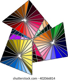 Abstract multicolored vector design element. 