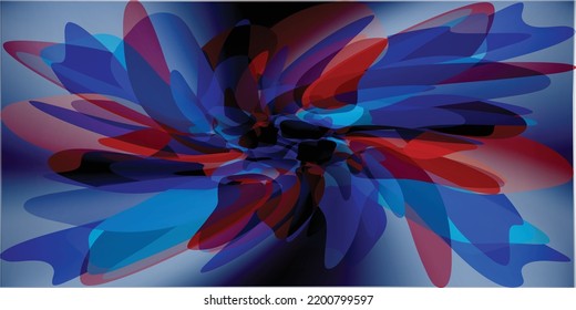 Resumen de ilustraciones vectoriales multicolores. Combinación de azul y naranja. Plantilla con ondas y formas para sitio web, fondo, fondo, fondo de pantalla, diseño web.