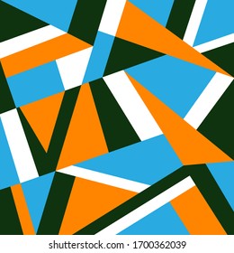 Abstract multi-colored vector pattern on a white background. Abstract composition, graphics. For background, illustration, decor, fashion, fabric.