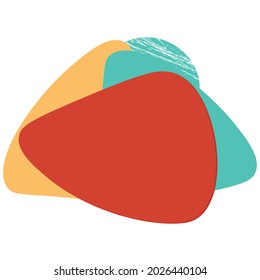 Abstract multi-colored vector shapes. For background, splash screen, design, web. Textured and smooth effect on red, blue, yellow on a white background.
