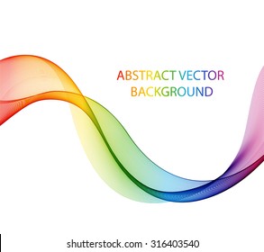 Abstract multicolored wave. The colors of the rainbow