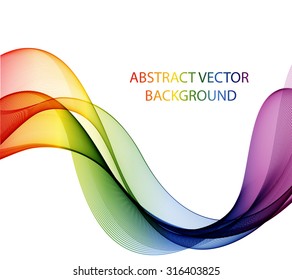 Abstract multicolored wave. The colors of the rainbow