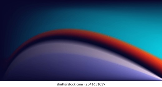 Abstract Multicolored wave lines on black background.