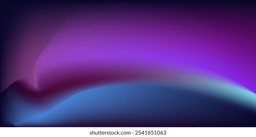 Abstract Multicolored wave lines on black background.