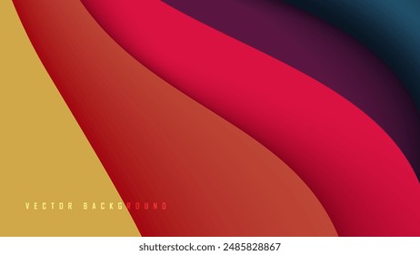 abstract multicolored wave patterns, creating a dynamic and vibrant vector background, ideal for various design projects and stock imagery needs.