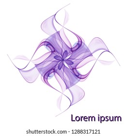 Abstract multicolored waves on white background