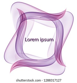 Abstract multicolored waves on white background