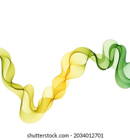 Resumen de ondas multicolores sobre fondo blanco