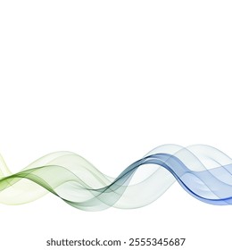 Abstract multicolored waves on white background. Eps 10