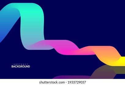 Abstract multi-colors background with fluid style, digital technology, smooth particle wave, big data techno design concept background wallpaper, vector eps
