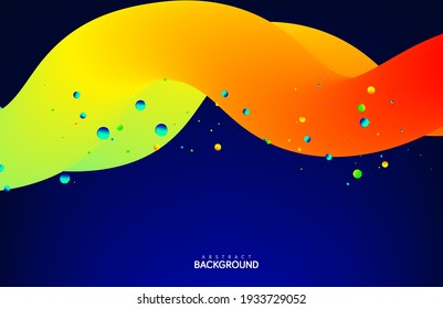 Abstract multi-colors background with fluid style, digital technology, smooth particle wave, big data techno design concept background wallpaper, vector eps
