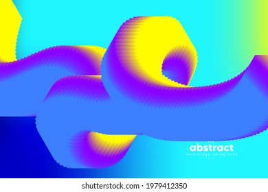 Abstract multi-colors background with fluid style, digital technology, smooth particle wave, big data techno design concept background wallpaper, vector eps
