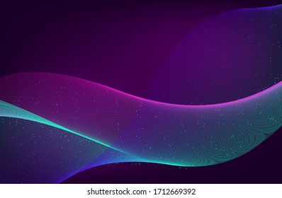 Abstrakte mehrfarbige digitale Welle von Teilchen Hintergrund.