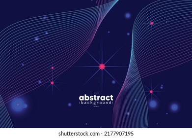 Abstract multi-colors flow line digital technology, smooth particle wave, big data techno, design concept background and wallpaper, Vector illustration
