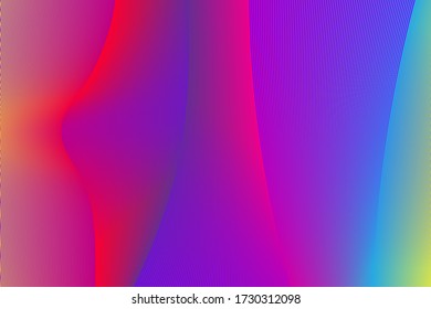 Resumen de líneas multicolor que fluyen fondo y fondo de pantalla. Vector.
