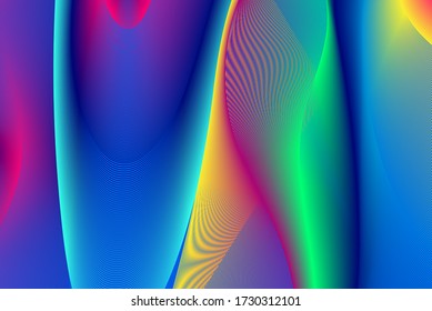Abstract multi-colors lines flow background and wallpaper. Vector.
